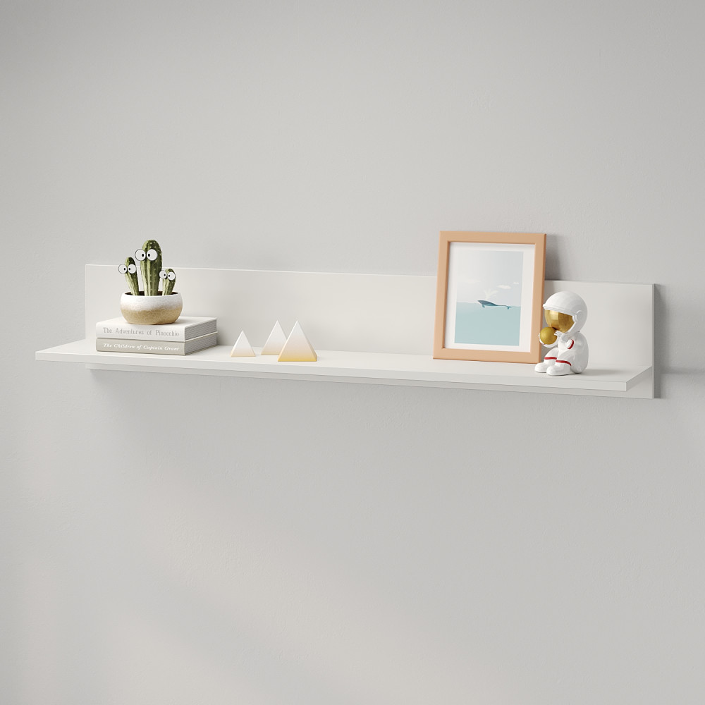 Полка открытая MebelStar Лилу 110x22x20 см Аляска белый (MBS-1305)