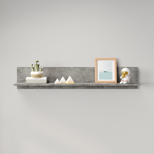 Полка открытая MebelStar Лилу 110x22x20 см Бетон (MBS-1355)