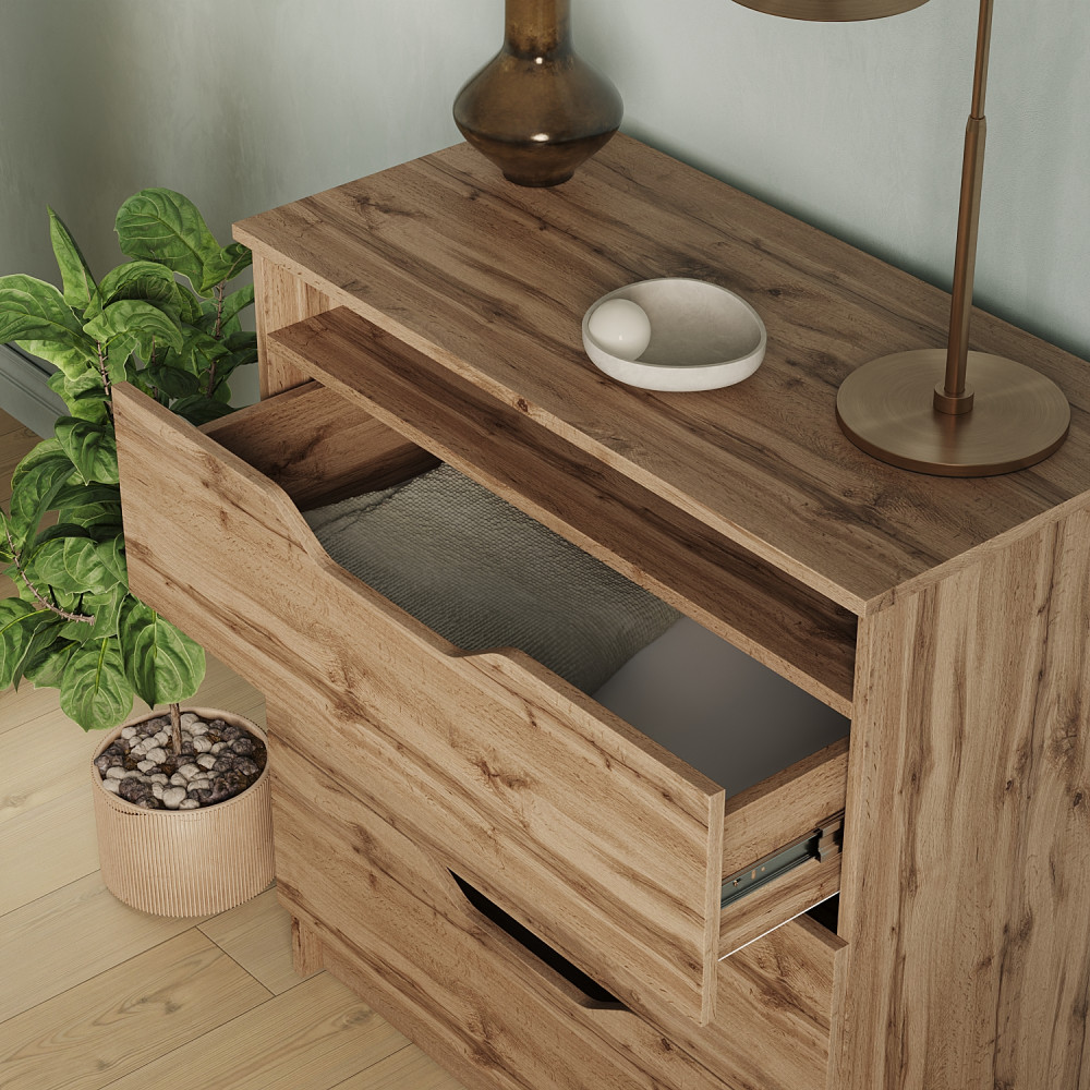 Комод в спальню MebelStar 800 Лилу 81x40x89 см Дуб тахо (MBS-1345)