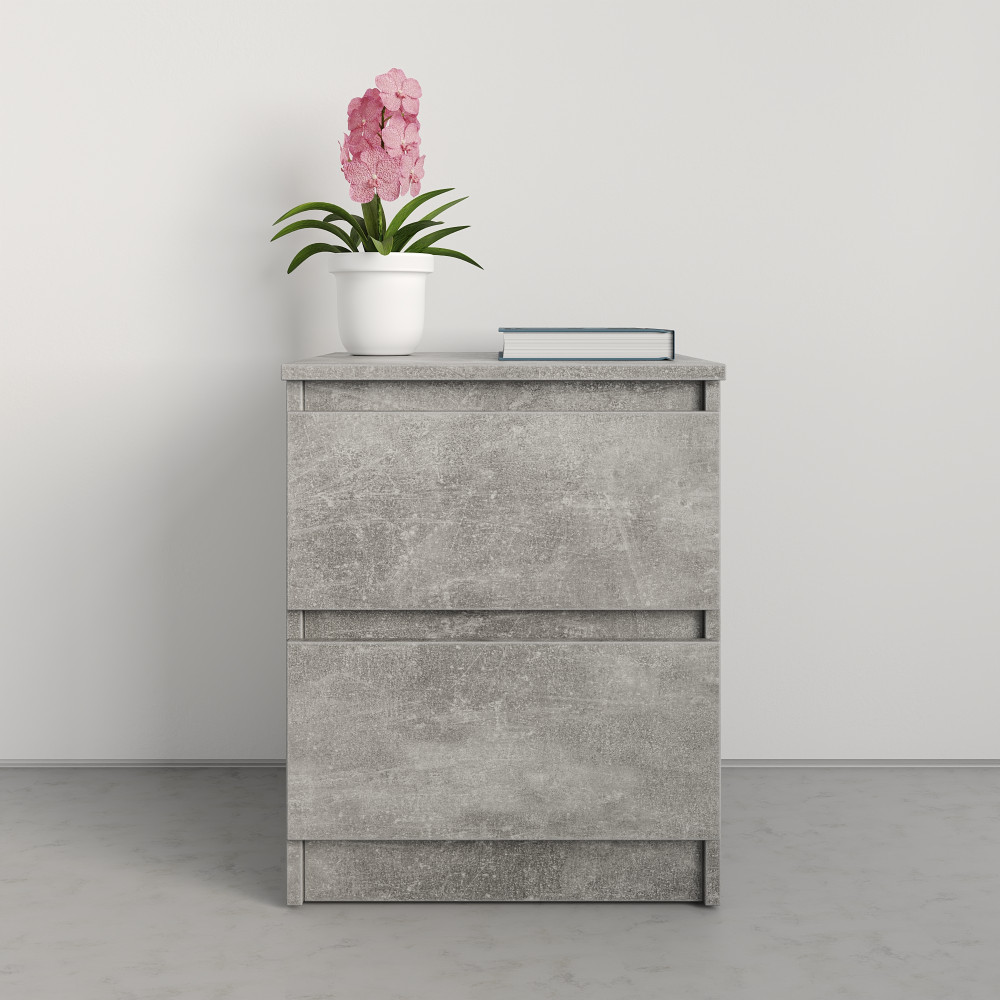 MebelStar Nightstand Neo Concrete, 40x43x53 cm (MBS-1005)