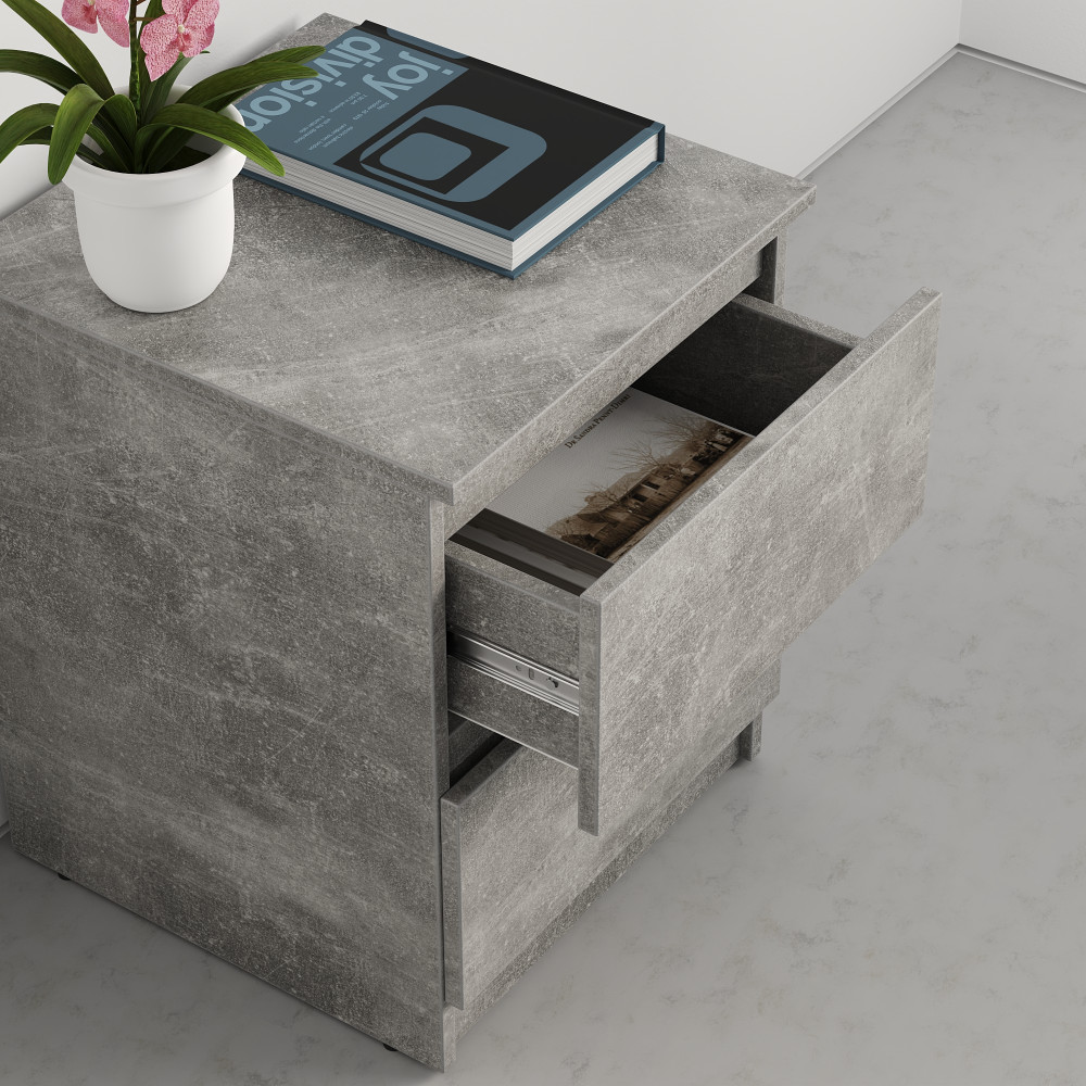 MebelStar Nightstand Neo Concrete, 40x43x53 cm (MBS-1005)