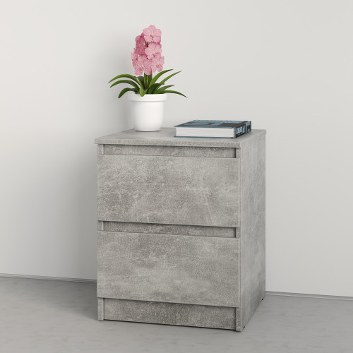 MebelStar Nightstand Neo Concrete, 40x43x53 cm (MBS-1005)