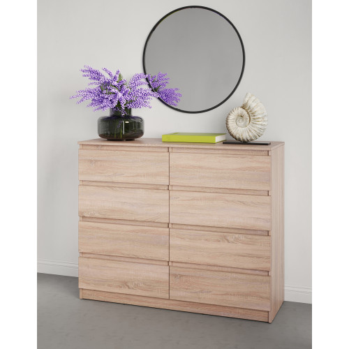 Комод в спальню MebelStar Нео 8Ш 120x43x98 см Дуб сонома (MBS-1095)