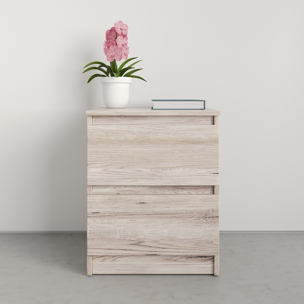 MebelStar Nightstand Neo Alaska gray, 40x43x53 cm (MBS-1185)