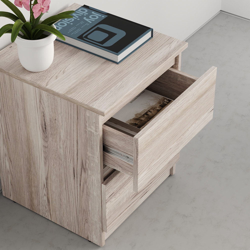 MebelStar Nightstand Neo Alaska gray, 40x43x53 cm (MBS-1185)
