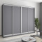 MebelStar Four-door wardrobe Standard AL 4DSP Anthracite, 250x45x210 cm (MBS-12178)