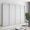 MebelStar Four-door wardrobe Standard AL 4DSP Gray mouse, 250x45x210 cm (MBS-12218)