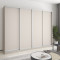 MebelStar Four-door wardrobe Standard AL 4DSP Cashmere, 270x60x210 cm (MBS-12208)