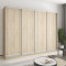 MebelStar Four-door wardrobe Combo AL 4DSP Sonoma Oak, 270x60x210 cm (MBS-12448)