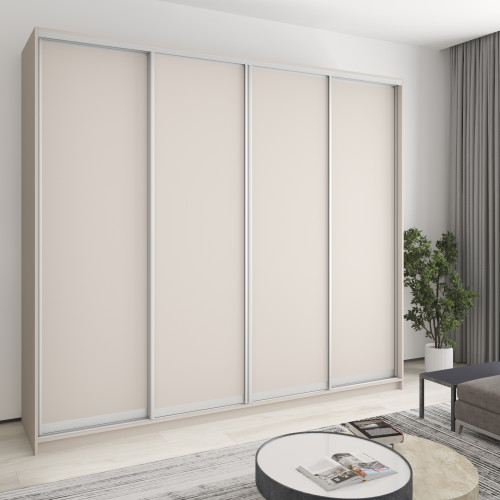 Шкаф-купе четырехдверный MebelStar Стандарт AL 4ДСП 270x45x240 см Кашемир (MBS-13068)