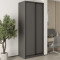 MebelStar Two-door wardrobe Standard BG 2DSP Anthracite, 100x45x240 cm (MBS-9958)