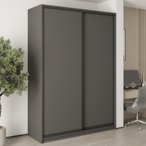 Шафа-купе дводверна MebelStar Комбо BG 2ДСП 170x60x240 см Антрацит (MBS-10638)