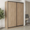 MebelStar Two-door wardrobe Uni BG 2DSP Sonoma Oak, 180x45x240 cm (MBS-10478)