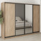 MebelStar Four-door wardrobe Standard BG 2DSP/2 Mirrors Sonoma Oak, 270x45x210 cm (MBS-11868)