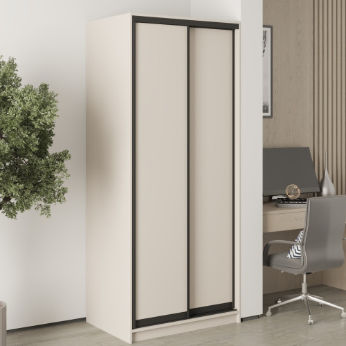 MebelStar Two-door wardrobe Standard BG 2DSP Cashmere, 90x45x210 cm (MBS-10848)