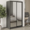 MebelStar Two-door wardrobe Standard BG 2 Mirrors Anthracite, 120x45x210 cm (MBS-11148)