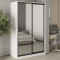 MebelStar Two-door wardrobe Standard BG 2 Mirrors Alaska white, 130x60x210 cm (MBS-11248)