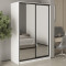 MebelStar Two-door wardrobe Standard BG 2 Mirrors Alaska white, 140x45x210 cm (MBS-11168)
