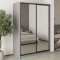 MebelStar Two-door wardrobe Combo BG 2 Mirrors Gray mouse, 150x45x210 cm (MBS-11628)