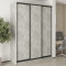 MebelStar Three-door wardrobe Combo BG 3DSP Concrete, 180x45x240 cm (MBS-9488)