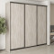 Шкаф-купе трехдверный MebelStar Уни BG 3ДСП 240x45x240 см Аляска серый (MBS-7720)