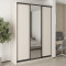 MebelStar Three-door wardrobe Combo BG 2DSP/Mirror Cashmere, 180x60x240 cm (MBS-9658)