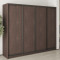 MebelStar Four-door wardrobe Standard BG 4DSP Ristreto Oak, 250x45x210 cm (MBS-11778)