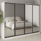 MebelStar Four-door wardrobe Standard BG 4 Mirrors Alaska white, 270x45x210 cm (MBS-11908)