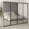 MebelStar Four-door wardrobe Standard BG 4 Mirrors Alaska gray, 270x60x210 cm (MBS-11888)