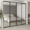 MebelStar Four-door wardrobe Standard BG 4 Mirrors Concrete, 270x60x240 cm (MBS-12768)