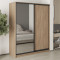 MebelStar Two-door wardrobe Combo BG DSP/Mirror Sonoma Oak, 170x60x210 cm (MBS-11598)