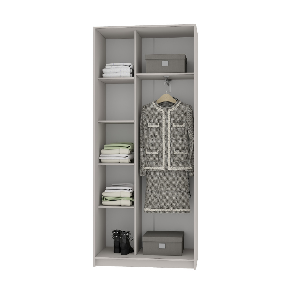 MebelStar Two-door wardrobe Standard BG 2DSP Cashmere, 90x45x210 cm (MBS-10848)
