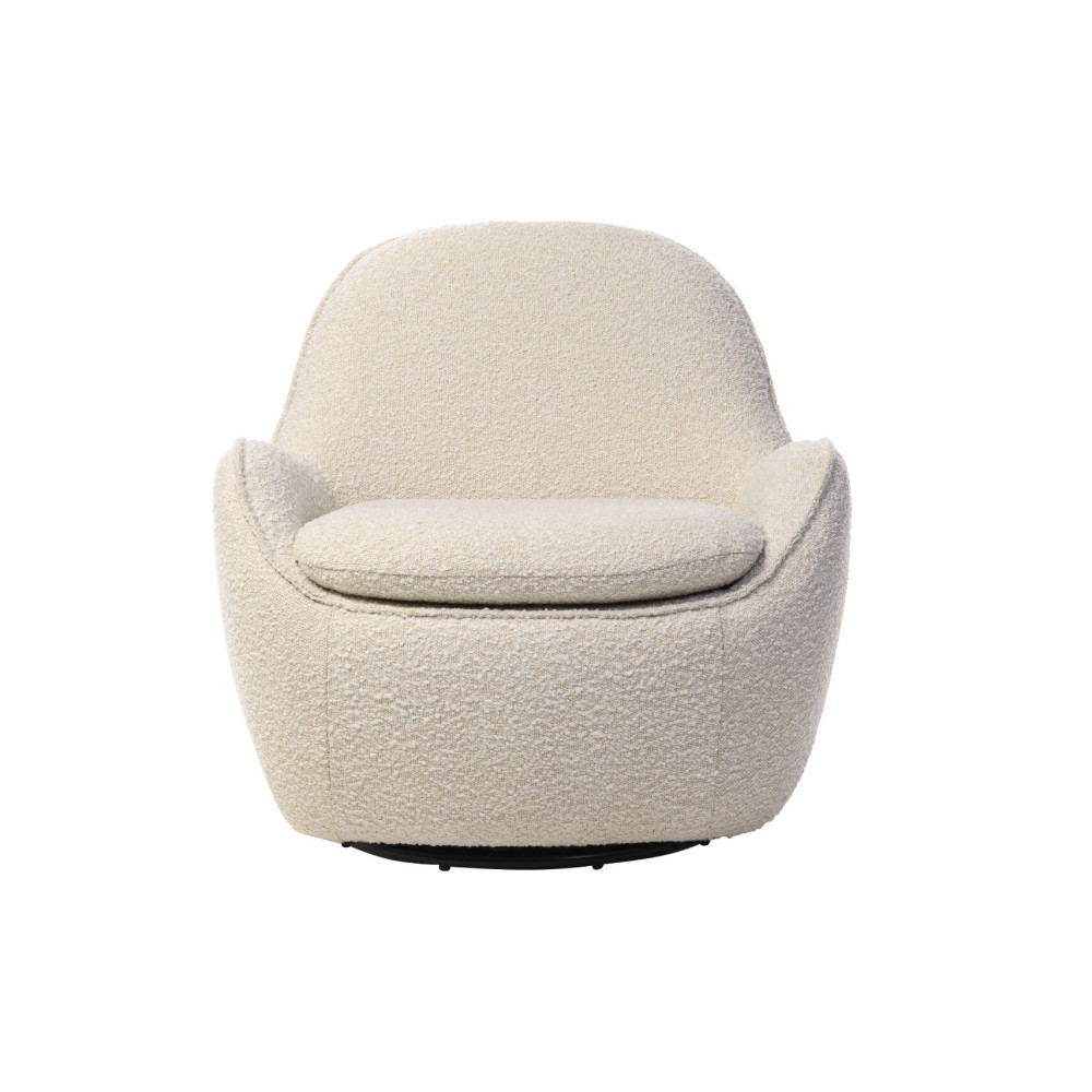 Кресло мягкое поворотное Vetro Каллисто Айвори (VTR-1021)