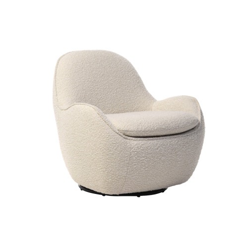 Кресло мягкое поворотное Vetro Каллисто Айвори (VTR-1021)