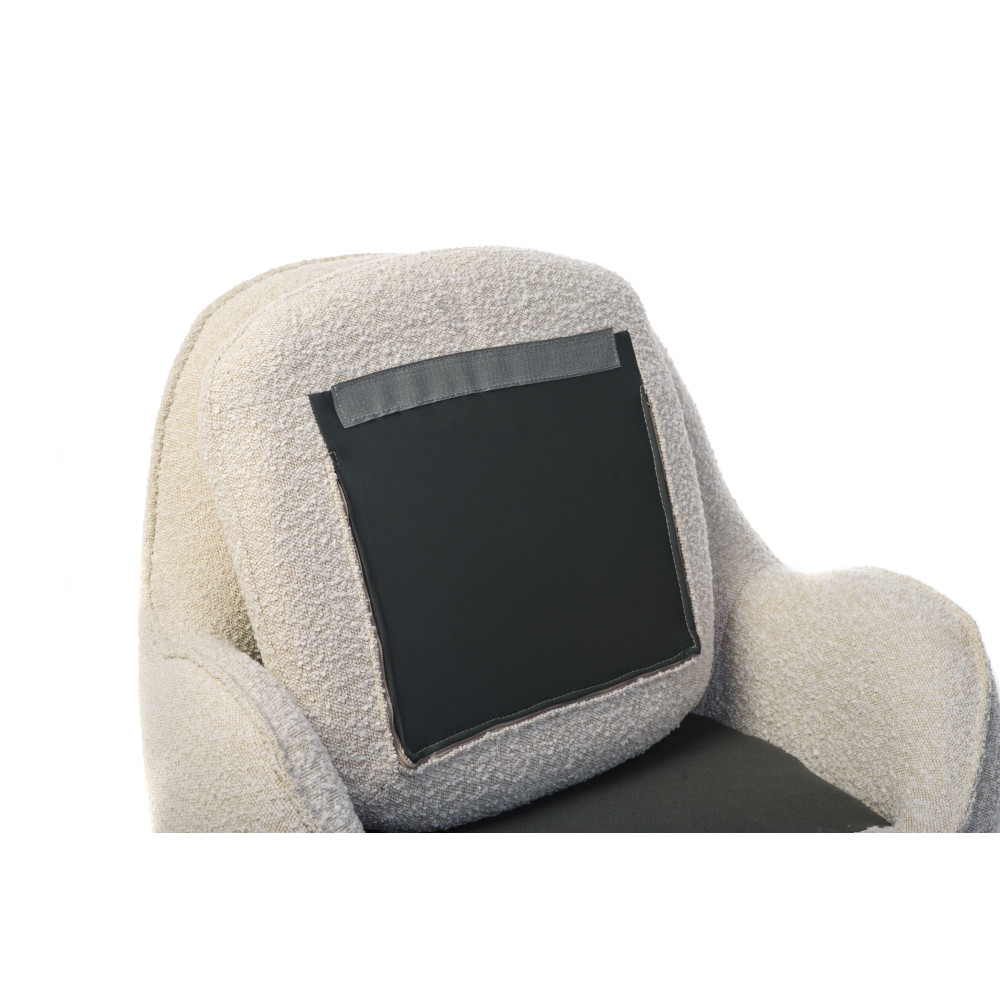 Кресло мягкое поворотное Vetro Каллисто Айвори (VTR-1021)