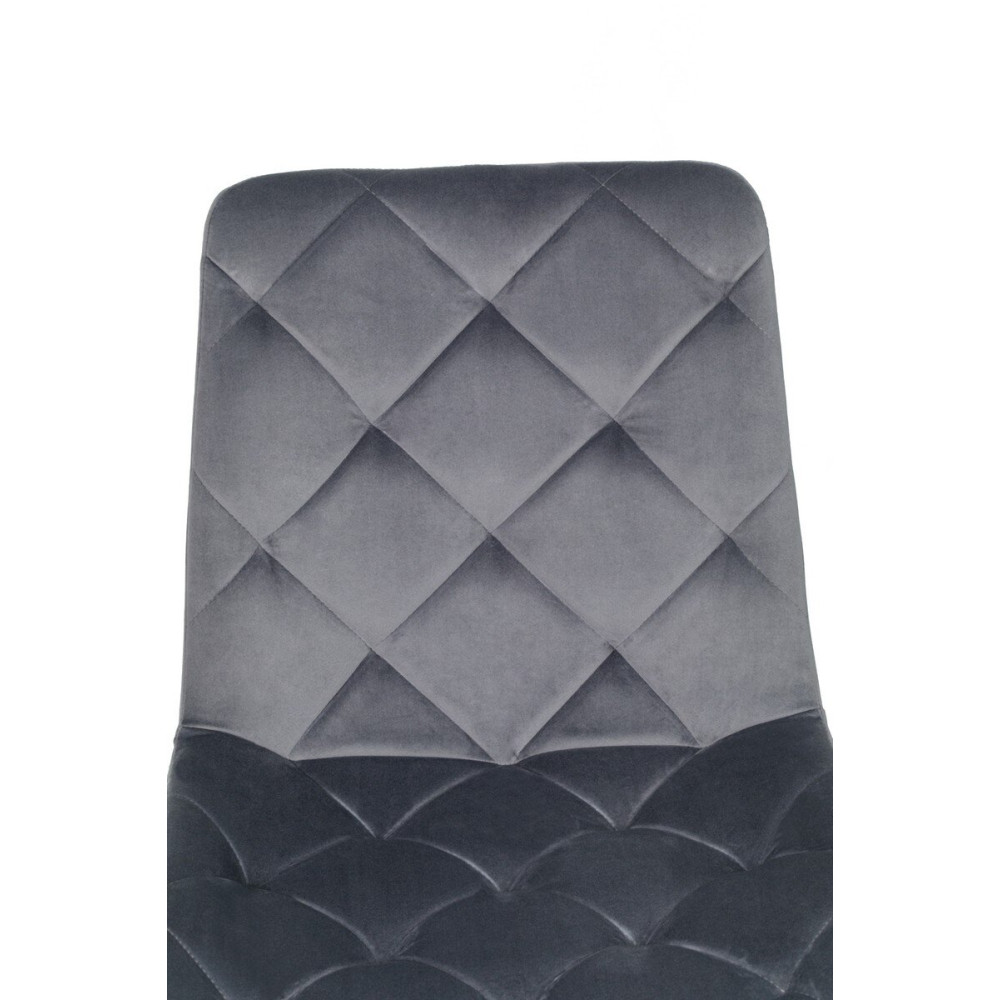 Стул кухонный Vetro M-45 Серый велюр/Черный (VTR-1072)