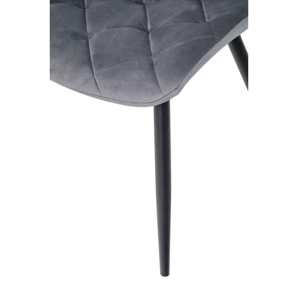 Стул кухонный Vetro M-45 Серый велюр/Черный (VTR-1072)