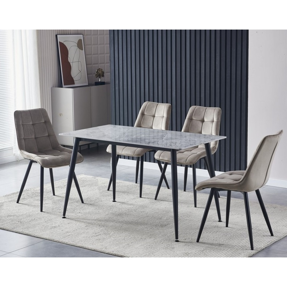 Стул кухонный Vetro N-46 Капучино/Черный (VTR-1122)