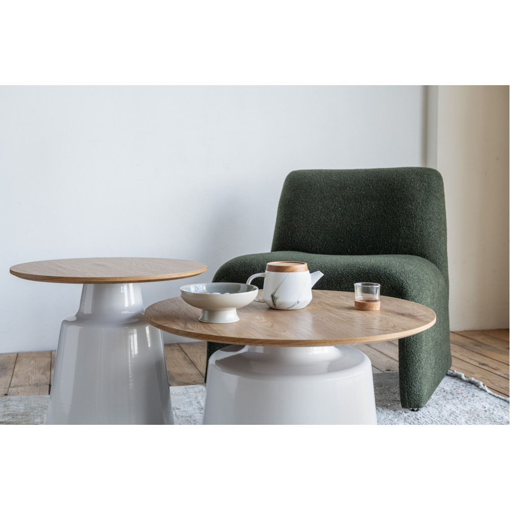 Комплект журнальных столов Vetro CT-50 Ютта Дуб/Белый (VTR-1185)