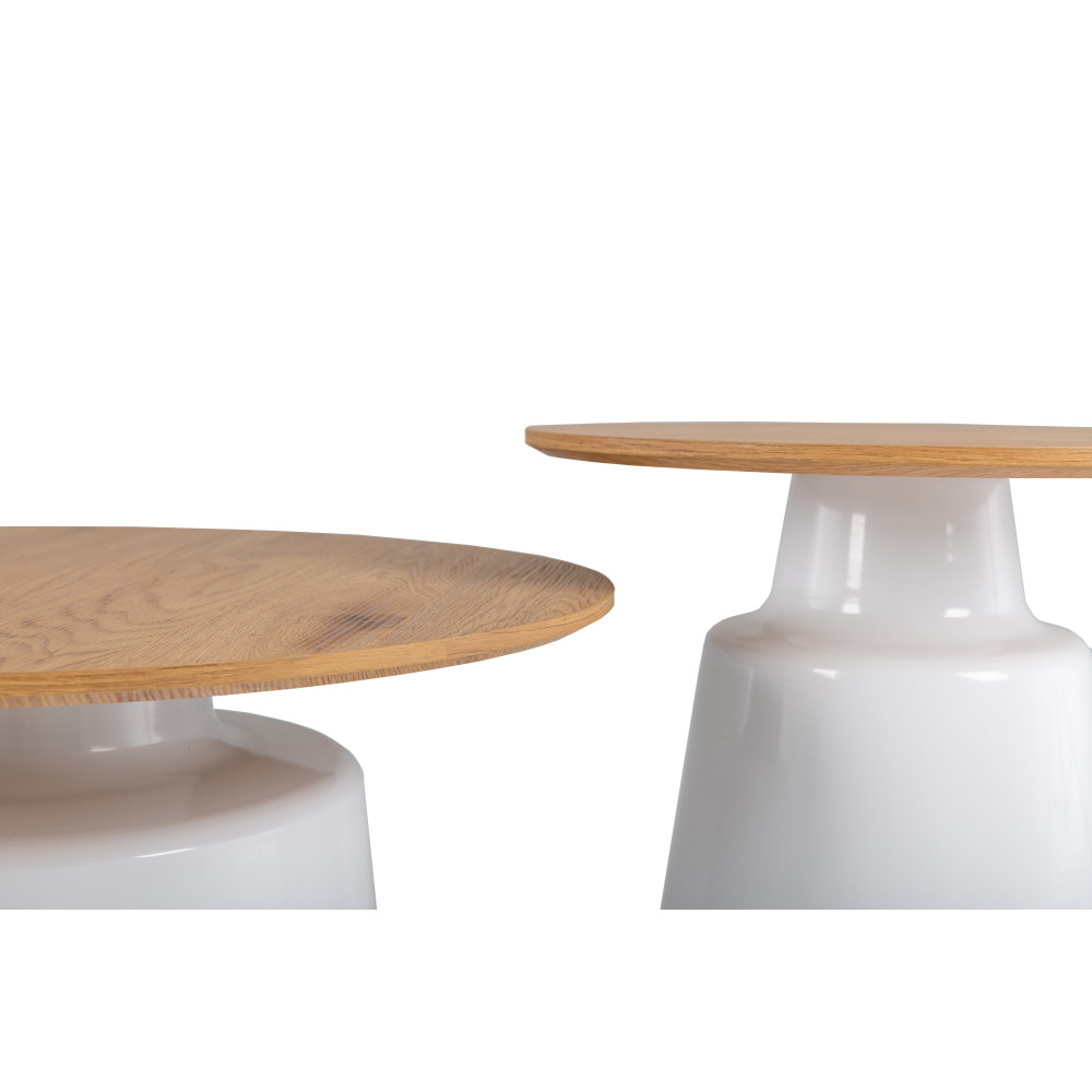 Комплект журнальных столов Vetro CT-50 Ютта Дуб/Белый (VTR-1185)