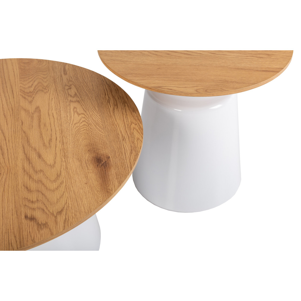 Комплект журнальных столов Vetro CT-50 Ютта Дуб/Белый (VTR-1185)