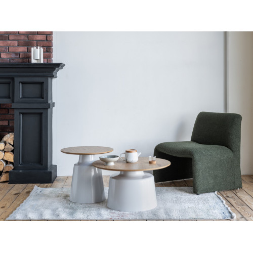 Комплект журнальных столов Vetro CT-50 Ютта Дуб/Белый (VTR-1185)