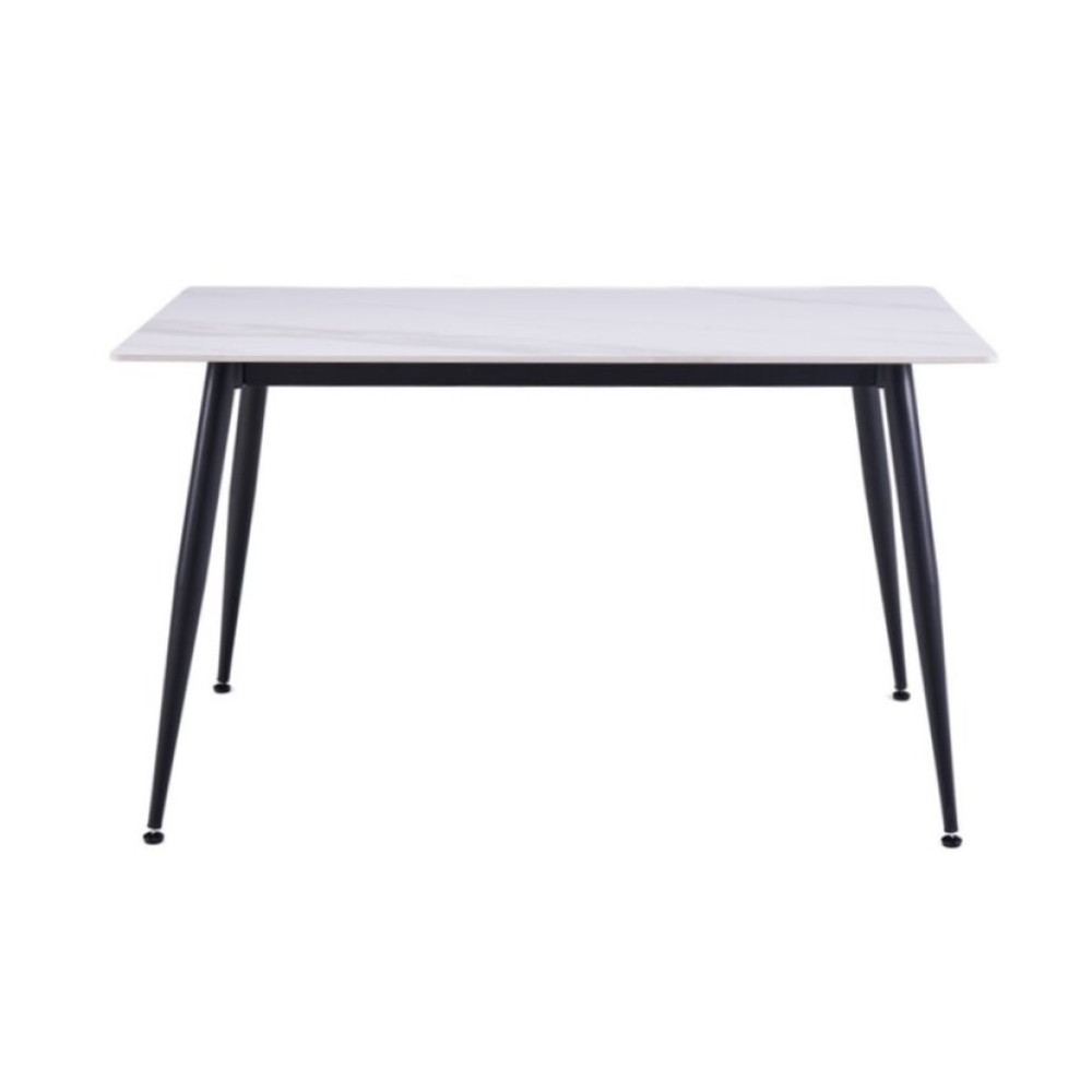 Обеденный керамический стол Vetro TM-100 Олимпо вайт/Черный (VTR-1277)