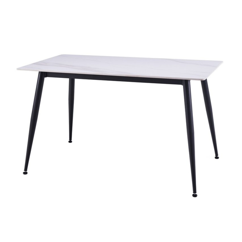 Обеденный керамический стол Vetro TM-100 Олимпо вайт/Черный (VTR-1277)