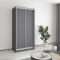 MebelStar Two-door wardrobe Standard AL 2DSP Anthracite, 100x45x210 cm (MBS-2252)