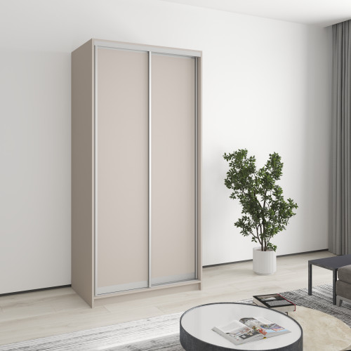 MebelStar Two-door wardrobe Standard AL 2DSP Cashmere, 100x45x210 cm (MBS-2270)