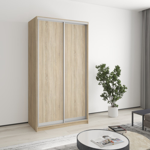 MebelStar Two-door wardrobe Standard AL 2DSP Sonoma Oak, 110x60x210 cm (MBS-2316)