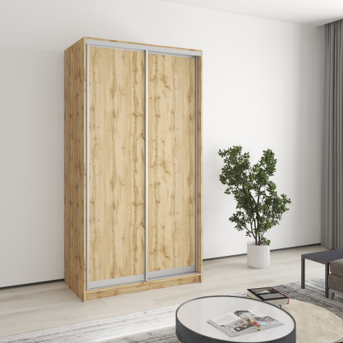 MebelStar Two-door wardrobe Standard AL 2DSP Tahoe Oak, 110x45x210 cm (MBS-3442)
