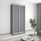 MebelStar Two-door wardrobe Standard AL 2DSP Anthracite, 110x45x240 cm (MBS-3547)