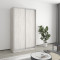MebelStar Two-door wardrobe Uni AL 2DSP Alaska gray, 120x45x210 cm (MBS-2597)